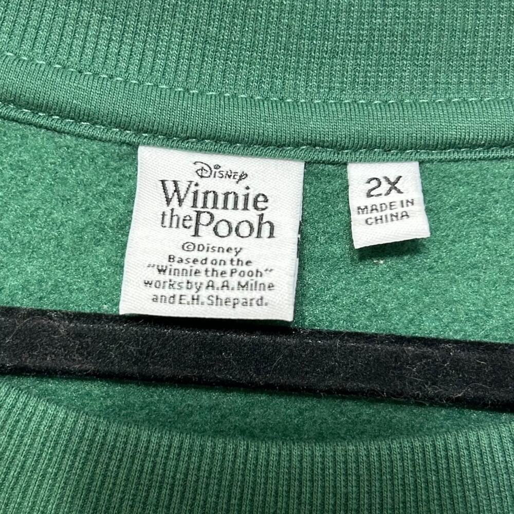 Disney Winnie The Pooh Holiday Crew Neck Sweatshirt NWOT Women's Sz 2X Green - Picture 5 of 7